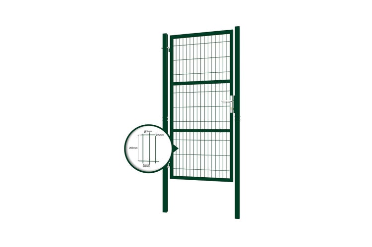 RAZO Zauntor Metall 1m Gartentür  Breite 106  x Höhe 206 cm Moosgrün