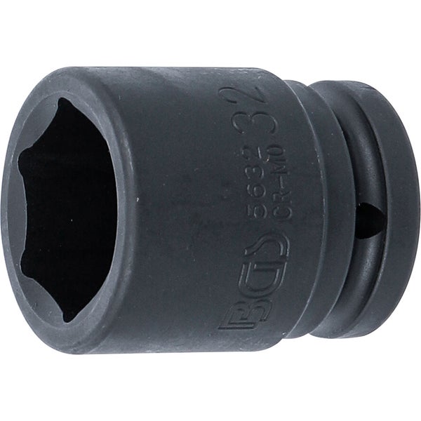 BGS Kraft-Steckschlüssel-Einsatz Sechskant Antrieb Innenvierkant 20 mm (3/4) SW 32 mm - 5632