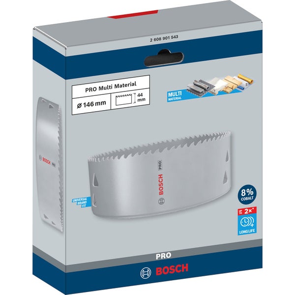 Bosch Pro Lochsäge Multi Material mit 146 Millimeter Durchmesser in Verpackung