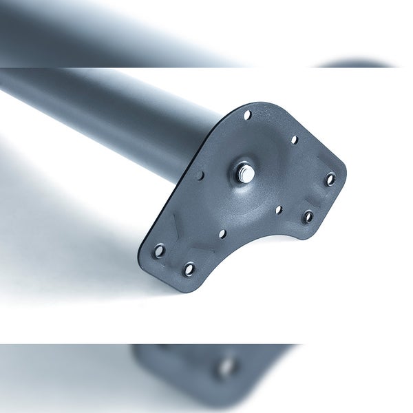 Tischbein aus Metall mit Montageplatte zur Befestigung an Tischplatten