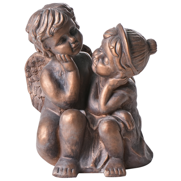 Gartenfigur DAMARO Kinder Braun