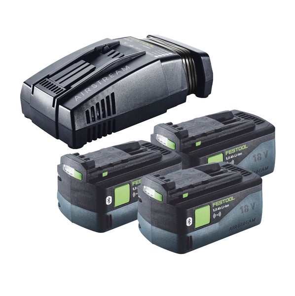 Festool Energie Set 3x BP 18 Li 5,0 ASI EU Akkupack 18 V 5,0 Ah ( 3x 577660 ) + SCA 16 Schnellladegerät 10,8 V - 18 V ( 576953 ) + Systainer