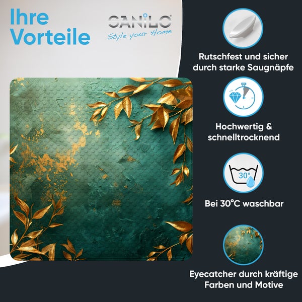 Canilo Badewannenmatte mit goldenem Blättermotiv