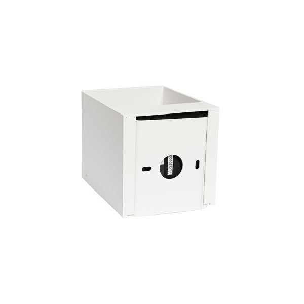 Weißer Briefkasten aus Metall