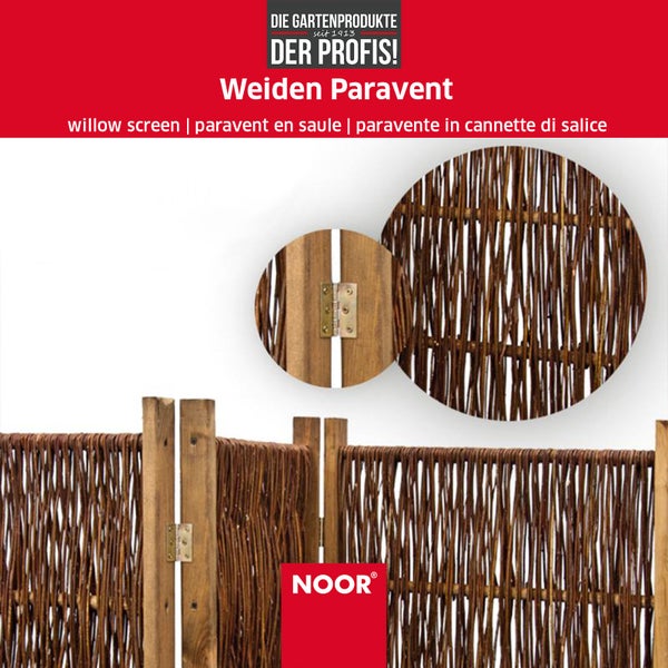 Weiden-Paravent - 4teilig - klappbar -180x240 cm - Sichtschutz-Module aus Naturmaterialien - Sichtschutz für Garten, Terrasse und Balkon