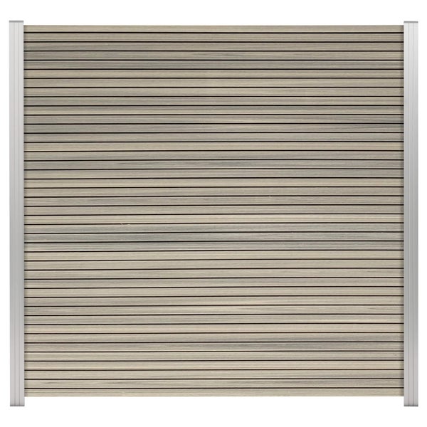 GartenLand WPC Zaun Shadowline ca. 180 x 180 cm Sichtschutz Steckzaun Amethystgrau Ohne Pfosten