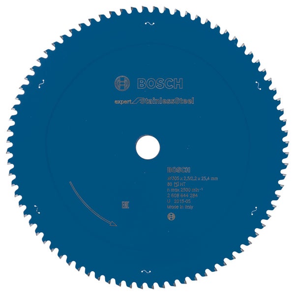 Bosch Kreissägeblatt Expert for Stainless Steel für Kapp- und Gehrungssägen 305 x 25,4 x 2,5 mm 80 Zähne - 2608644284