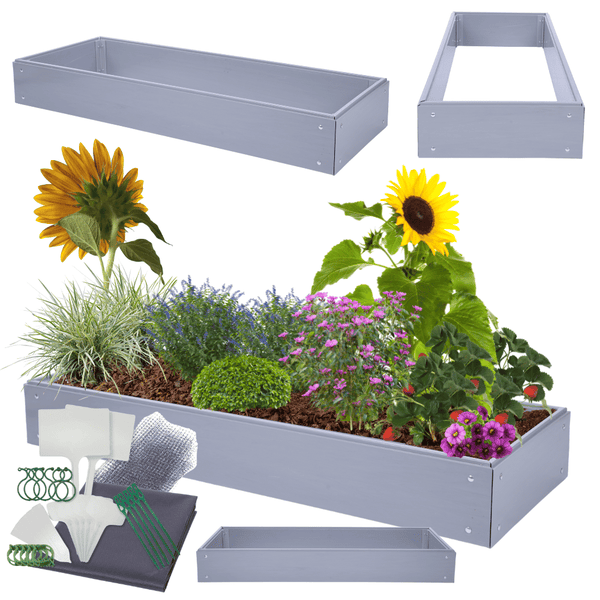 Hochbeete Growline Plast HxBxT 21x160x80 cm 1 Ebene Kunststoff Grau