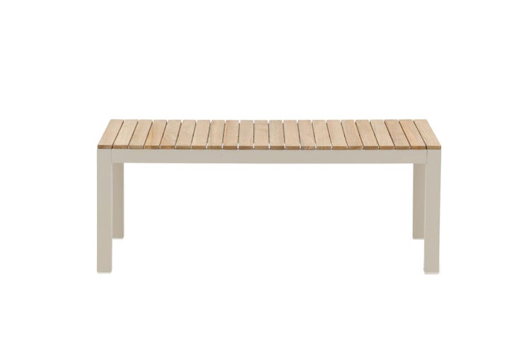 Brasilia Couchtisch beige, Teak. 70 X 120 X 45 cm