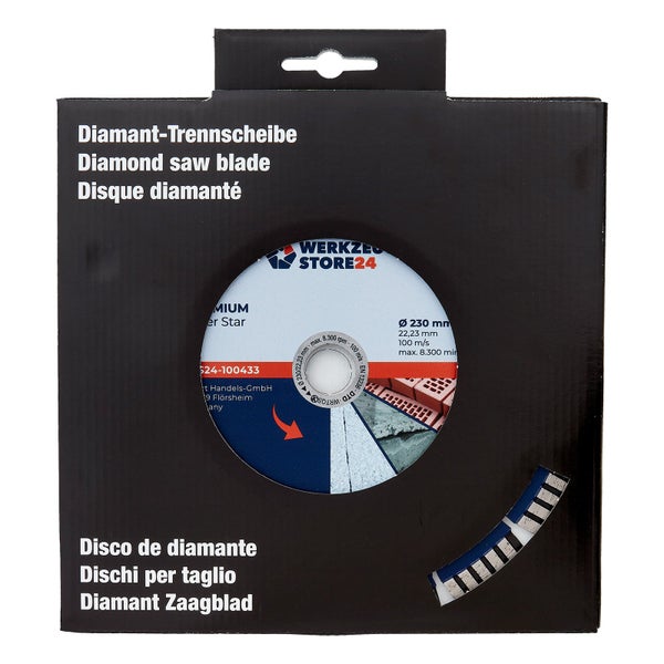 Diamanttrennscheibe mit 230 Millimeter Durchmesser