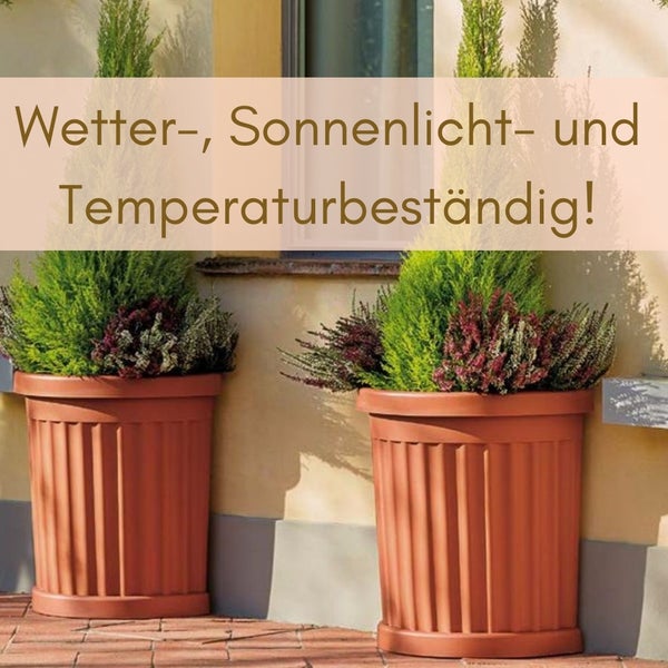 Pflanzkübel Halbrund direkt an der Wand Pflanzkübel Groß Außen Blumenkübel Outdoor Pflanztopf Pflanzkasten Blumentopf grau