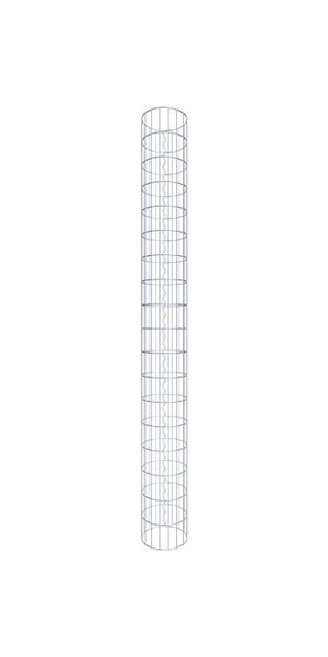 Gabionensäule Durchmesser 27 cm, MW 5 x 10 cm rund - Höhe: 1,80 m