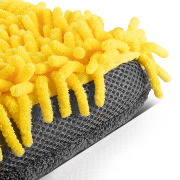 STAHLWERK Autowaschhandschuh 5er Set Reinigungshandschuh Mikrofaser Schwamm