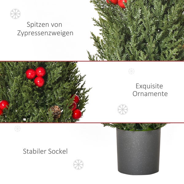 HOMCOM Weihnachtsbaum, Ø27 x 47 cm, PVC, Grün