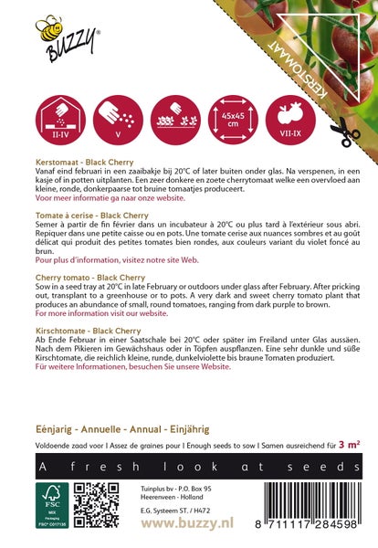 Samenpackung für Black Cherry Kirschtomaten