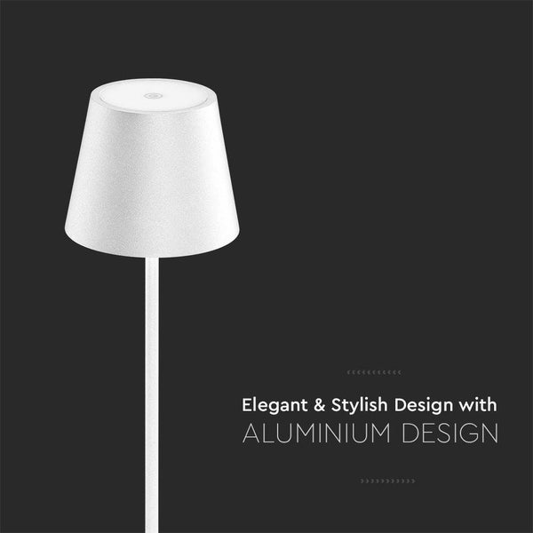 V-TAC VT-7522-W - Wireless Charging Table Lamps - IP54 - 2W - 200 Lumen - 3000K