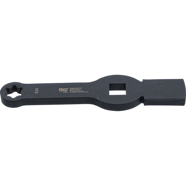 BGS Schlag-Ringschlüssel E-Profil (für Torx) mit 2 Schlagflächen SW E24 - 35324