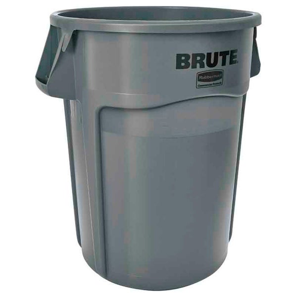 PROREGAL Rubbermaid Brute Runde Mehrzwecktonne Mit Belüftungskanälen 166,5 Liter HxBxT 79,6 x 71,7 x 61,2 cm Aus Widerstandsfähigem Kunststoff Grau