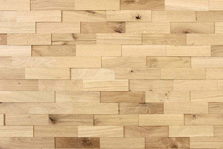 wodewa Wandverkleidung Holz 3D Optik Eiche Rustikal, gebürstet natur 1m² Wandpaneele Moderne Wanddekoration Holzverkleidung Holzwand Wohnzimmer Küche Schlafzimmer