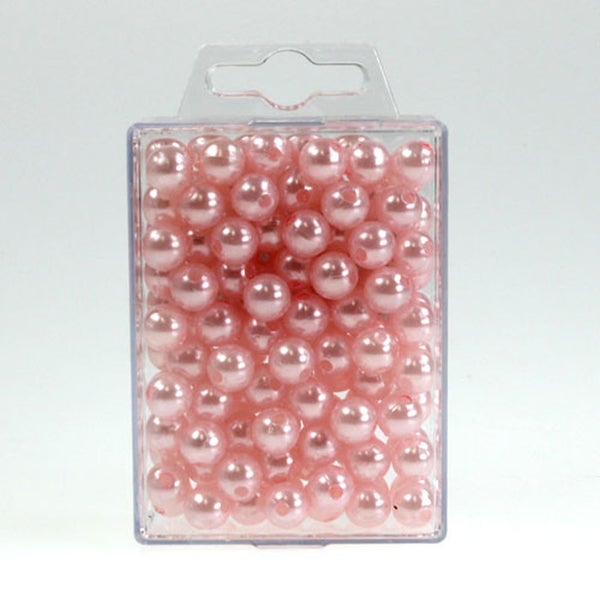 Verpackung mit rosa Perlen