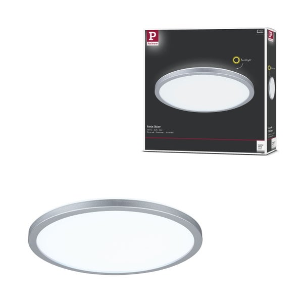 LED Panel Atria Shine Backlight rund 293mm 16W 1600lm 4000K Chrom matt