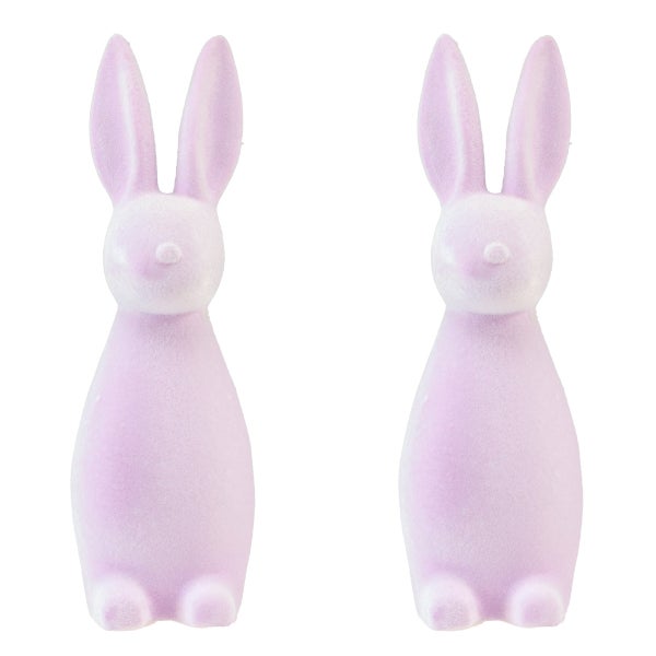 Zwei dekorative Hasenfiguren für Ostern