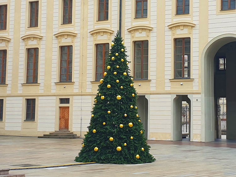 LAALU Set Weihnachtsschmuck BASIC GOLD 15-25 cm für Bäume 300-450 cm