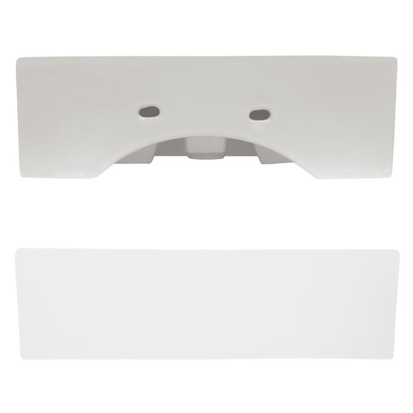 ECD Germany Waschbecken Waschtisch 415x360x130 mm aus Keramik Eckig Weiß - Aufsatzbecken Aufsatzwaschbecken Handwaschbecken Aufsatzwaschtisch Spülbecken Becken Wasserfall Waschschale Waschschüssel