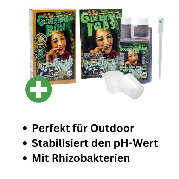 BioTabs Guerilla Starterpack – 100% biologisches Outdoor-Dünger-Set mit Düngetabletten – Für alle Pflanzenarten geeignet – Langzeitwirkung & nachhaltige Nährstoffversorgung – Ideal für Guerilla Growing & Garten
