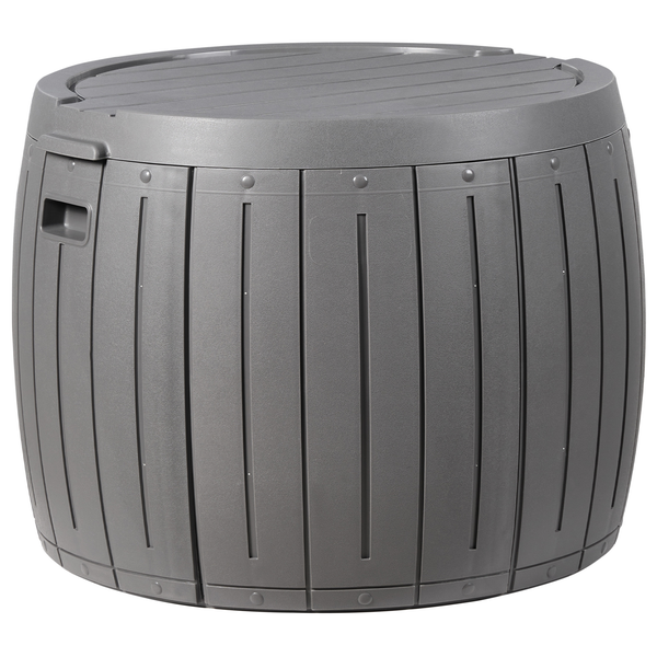 Graue Fassbox für den Aussenbereich