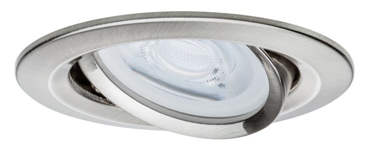 Einbauleuchte Nova schwenkbar rund 84mm 50° GU10 max. 35W 230V dimmbar Eisen gebürstet