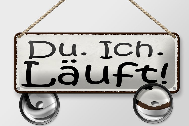 Blechschild Spruch 27x10cm Du Ich Läuft Dekoration