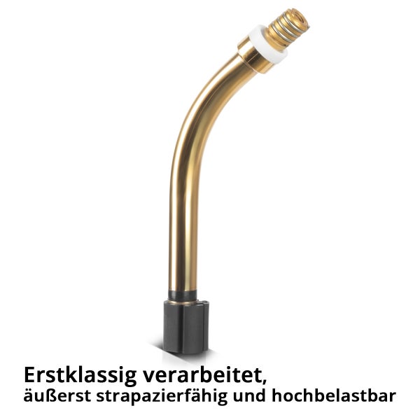 Gebogenes Reifenventil aus Metall