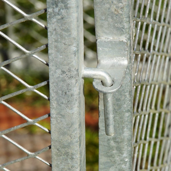 Verzinkter Metallriegel für Gartentor aus Maschendraht