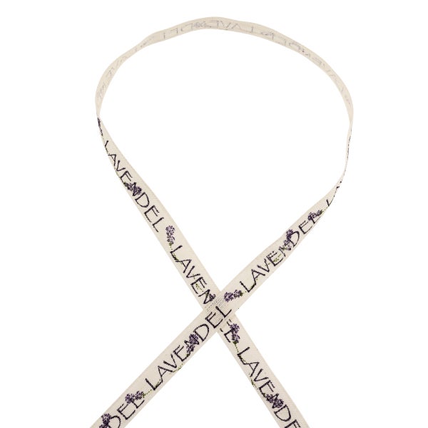 Dekoratives Textilband mit Lavendelmotiv