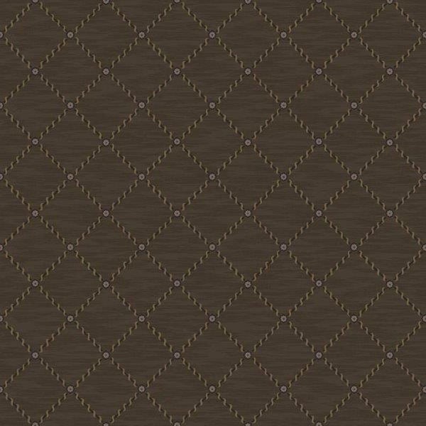 Tapete mit Rautenmuster auf Holzstruktur