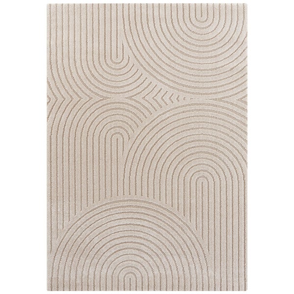 Kurzflor Teppich Panglao Creme Beige - 160x230x1,4cm