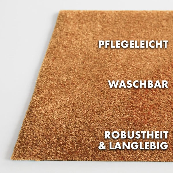 FLOORDIREKT Fußmatte Domenico - stilvolle & praktische Schmutzfangmatte - Braun - 50 x 80 cm