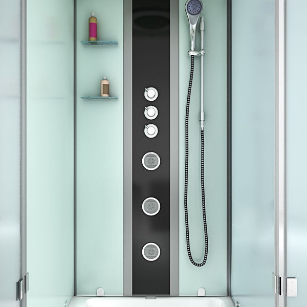 Whirlpool Dusche Kombination K05-L02-WP Duschtempel 180x90 cm