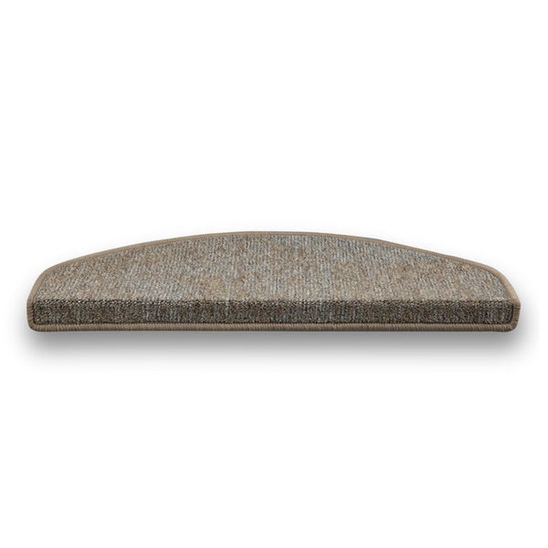 FLOORDIREKT Stufenmatte York - Widerstandsfähig & Pflegeleicht - Beige - Halbrund - 23.5 x 65 cm