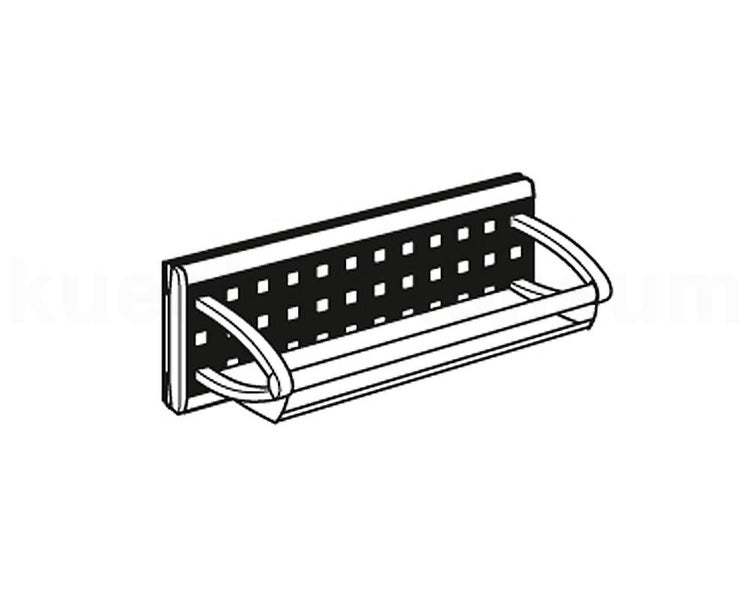 Werkzeugablage für Lochwand mit Reling, Zubehör für Werkstattwandsysteme.