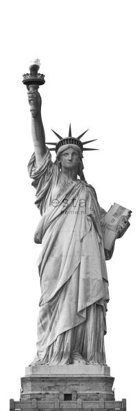 ESTAhome Fototapete Freiheitsstatue Grau - 93 x 279 cm - 157701