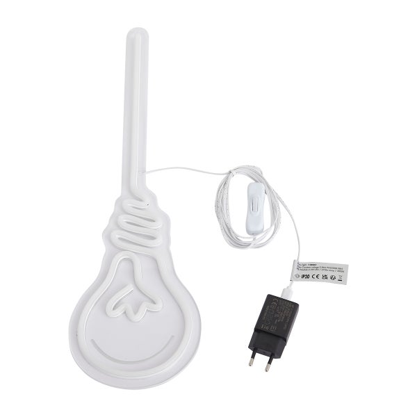 LED Neonlicht in Glühbirnenform mit Kabel Schalter und Stecker