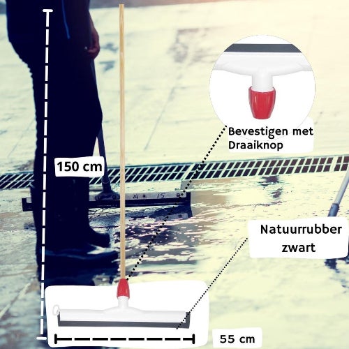 Bodenabzieher mit einer Länge von 150 cm und einer Breite von 55 cm aus Naturkautschuk