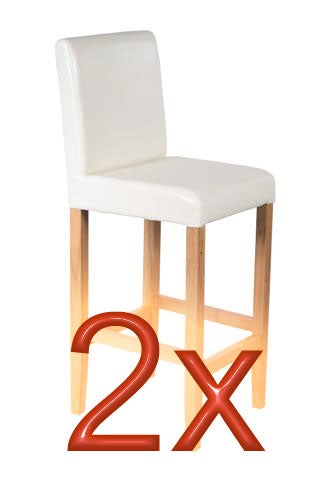 Zwei Barhocker mit Sitzfläche und Rückenlehne