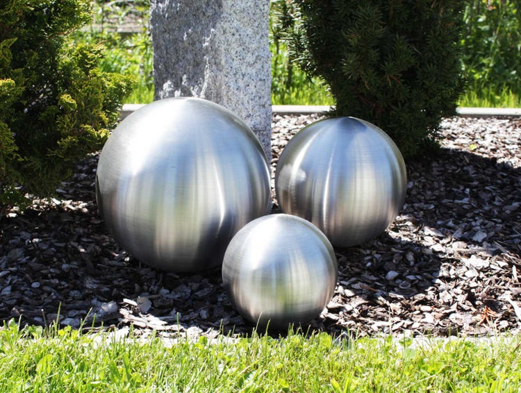 Edelstahlkugel Gartenkugel Dekokugel SferaInox 3er Set 15 / 20 / 25cm matt 10975