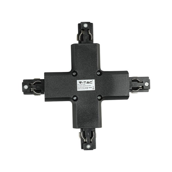 Schwarzes V-TAC T-Stück für Stromschienen