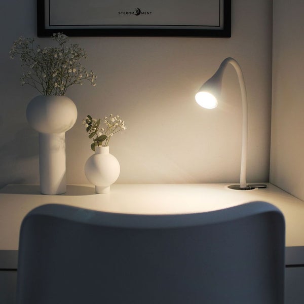 Klemmlampe - 4,8W, 400lm, LED, mit Stecker, dimmbar, warmweiß, weiß