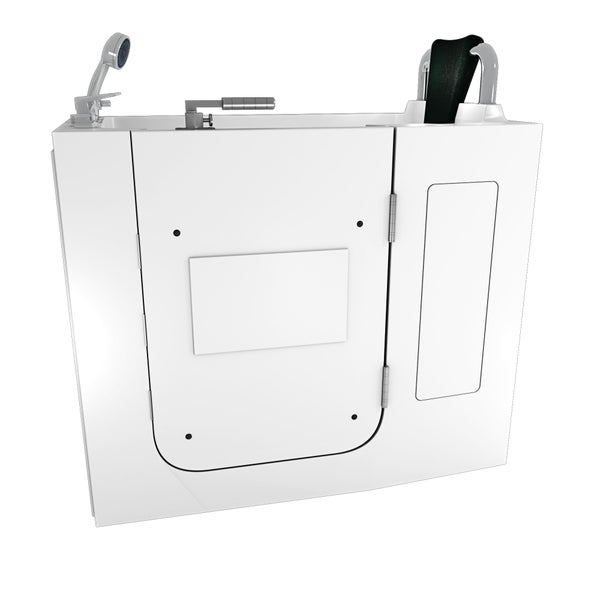 Sitzwanne Whirlpool Badewanne mit Tür S08WP-B-R 110x68cm