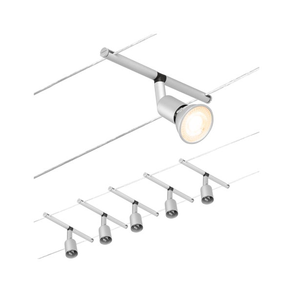 CorDuo Seilsystem Salt Basisset GU5,3 max. 5x10W 230/12V Chrom matt